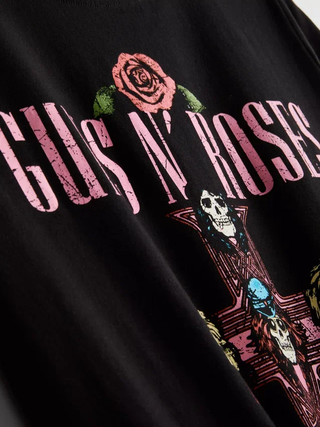 T-shirt de algodão com o álbum «Music» dos Guns N’ Roses