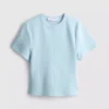 T-shirt de corte reto com detalhes nas costuras, rica em algodão