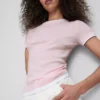 T-shirt de gola redonda com dupla camada