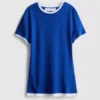 T-shirt de gola redonda com dupla camada