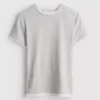 T-shirt de gola redonda com dupla camada