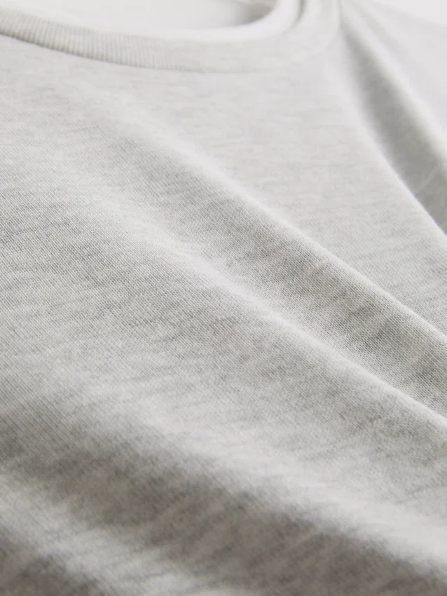 T-shirt de gola redonda com dupla camada