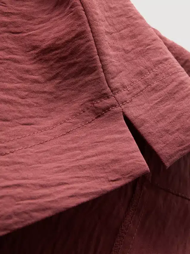 T-shirt de gola redonda descontraída com circulação de ar