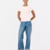 T-shirt de gola redonda «Second Skin»