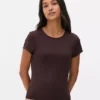 T-shirt de gola redonda «Second Skin»