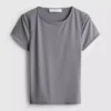 T-shirt de gola redonda «Second Skin»