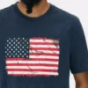 T-shirt de manga curta com bandeira americana