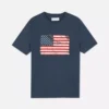 T-shirt de manga curta com bandeira americana