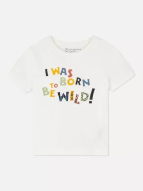 T-shirt de manga curta com estampado