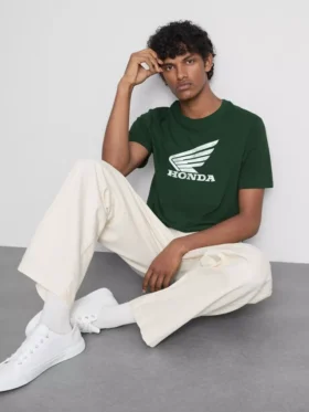 T-shirt de manga curta com logótipo Honda