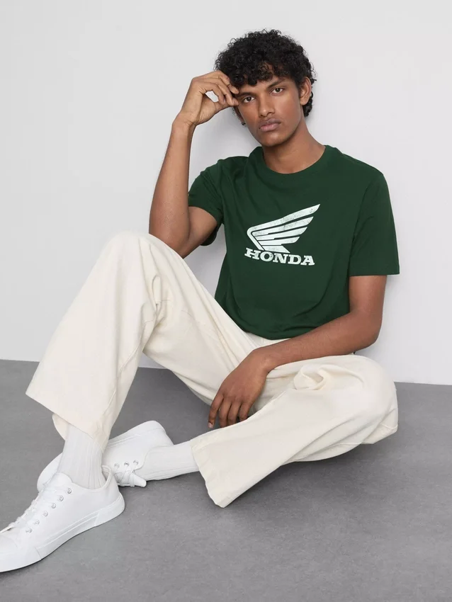 T-shirt de manga curta com logótipo Honda