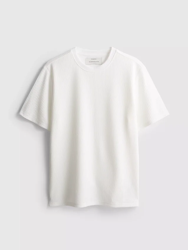 T-shirt de manga curta com textura
