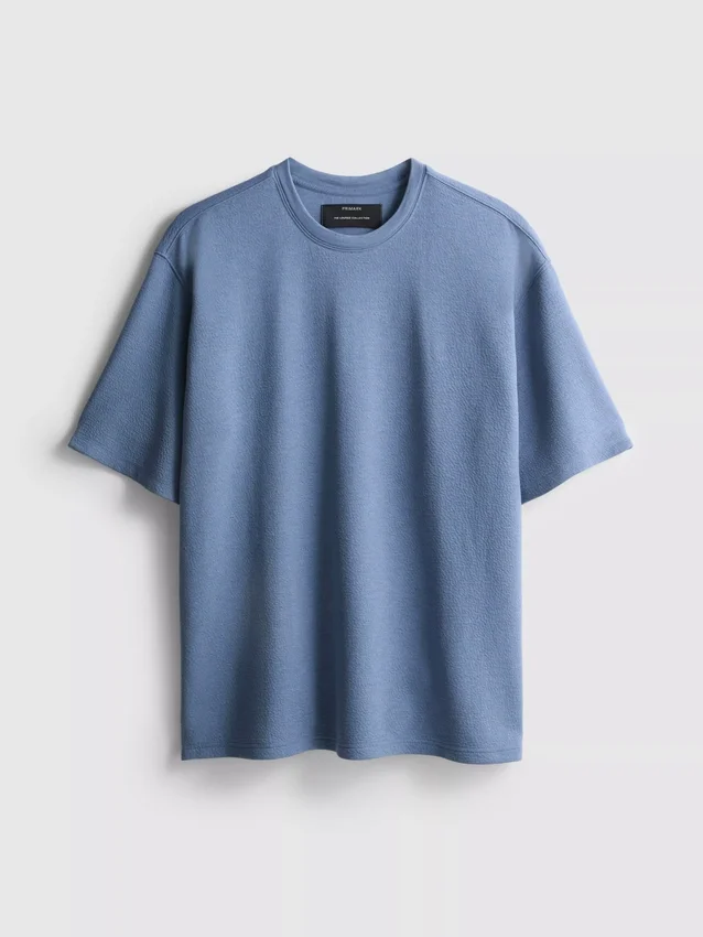 T-shirt de manga curta com textura