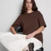 T-shirt de tecido pesado com corte justo