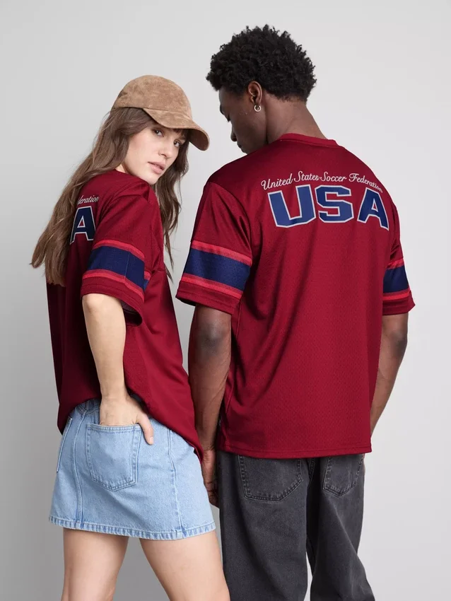 T-shirt em malha dos Estados Unidos