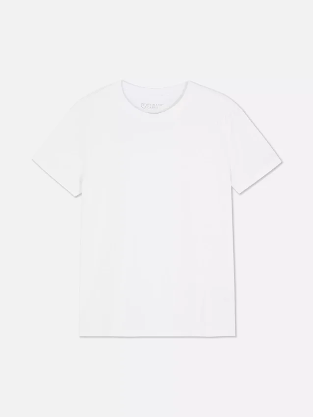 T-shirt essencial de manga curta e gola redonda