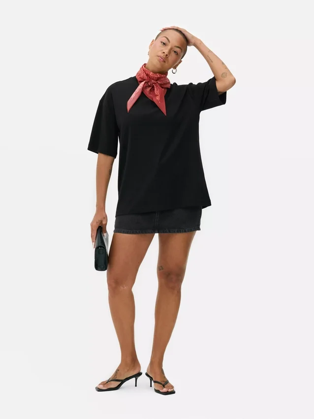 T-shirt essencial em jersey de corte largo