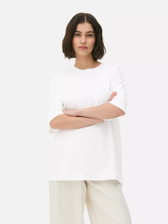 T-shirt essencial em jersey de corte largo