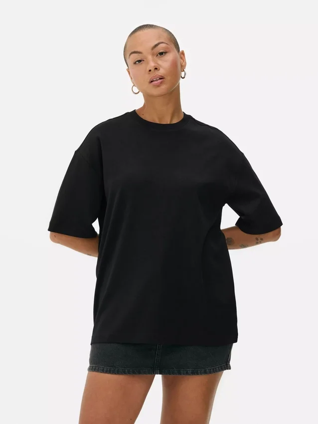 T-shirt essencial em jersey de corte largo
