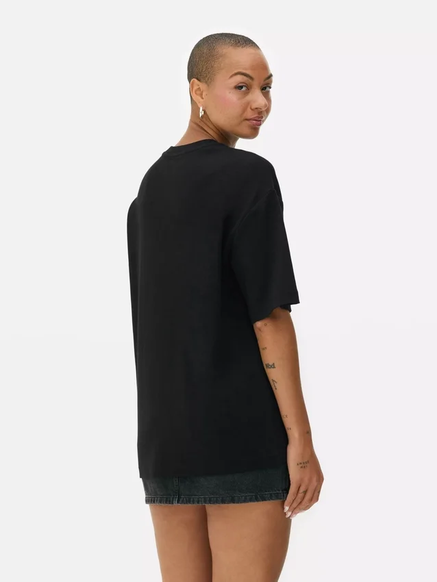 T-shirt essencial em jersey de corte largo