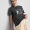 T-shirt gráfica de manga curta em algodão