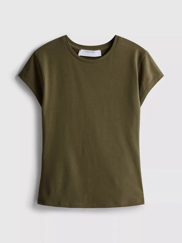 T-shirt justa com mangas curtas
