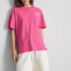 T-shirt oversized com estampado gráfico em tom havana, com elevado teor de algodão