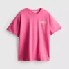 T-shirt oversized com estampado gráfico em tom havana, com elevado teor de algodão
