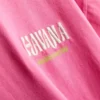 T-shirt oversized com estampado gráfico em tom havana, com elevado teor de algodão
