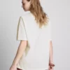 T-shirt oversized de algodão ao estilo retro