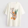 T-shirt oversized de algodão ao estilo retro