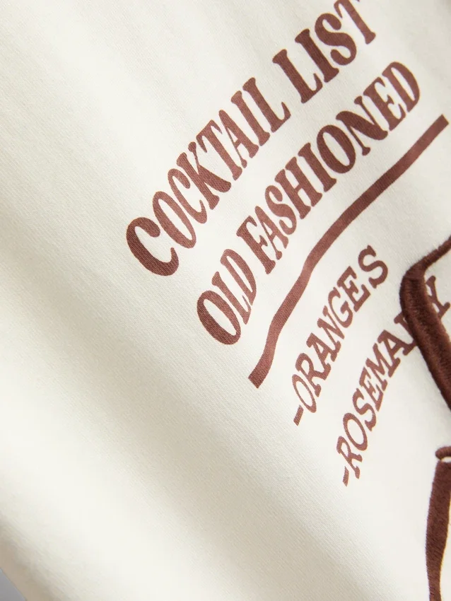 T-shirt oversized de algodão ao estilo retro