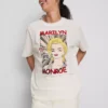 T-shirt oversized de algodão com estampa da Marilyn Monroe