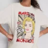 T-shirt oversized de algodão com estampa da Marilyn Monroe