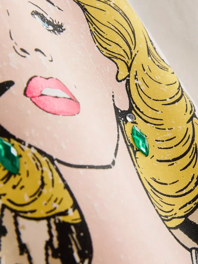 T-shirt oversized de algodão com estampa da Marilyn Monroe