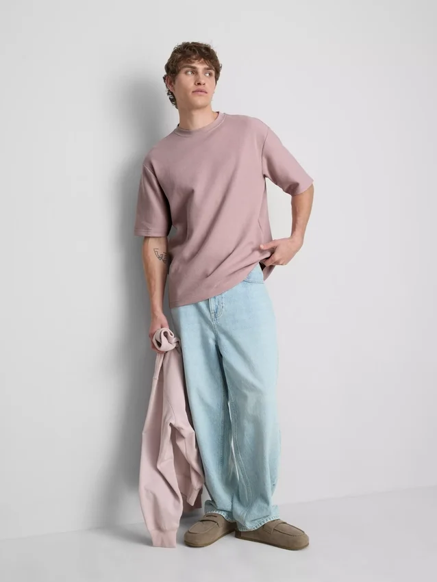 T-shirt quadrada com textura