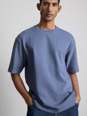 T-shirt quadrada com textura
