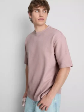 T-shirt quadrada com textura