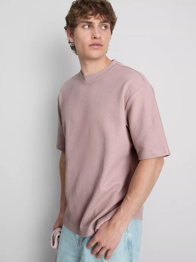 T-shirt quadrada com textura