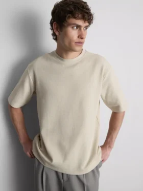 T-shirt quadrada com textura