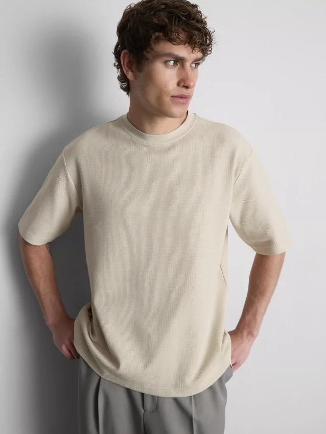 T-shirt quadrada com textura