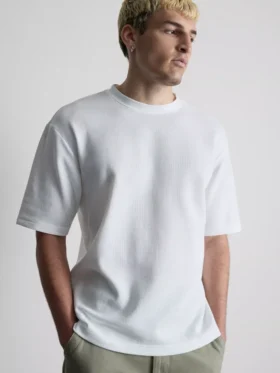T-shirt quadrada com textura