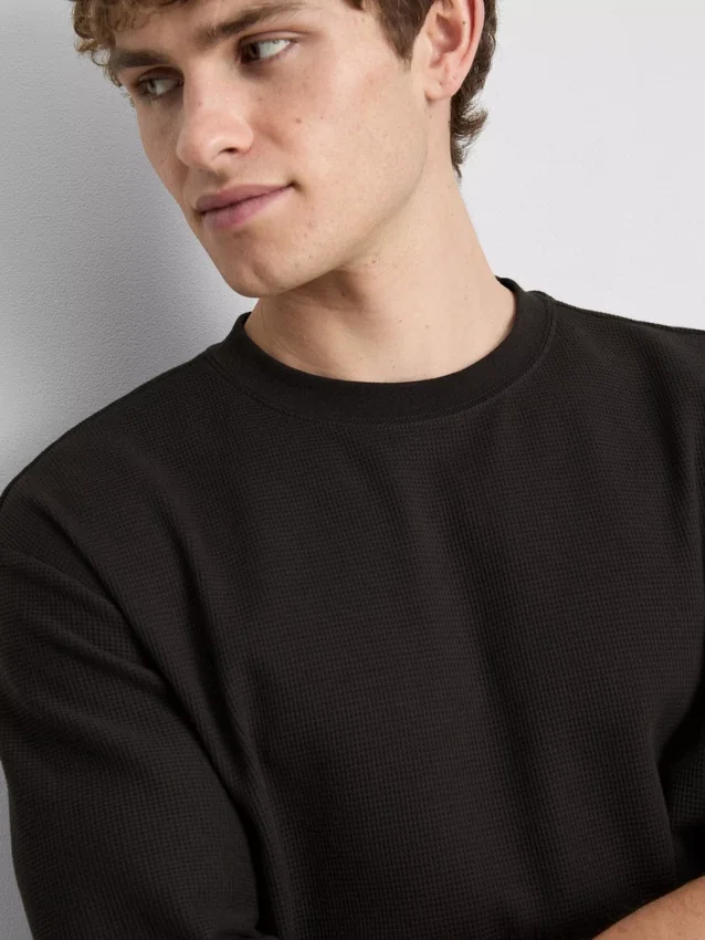 T-shirt quadrada com textura