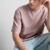 T-shirt quadrada com textura
