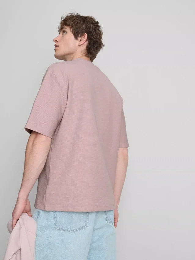 T-shirt quadrada com textura