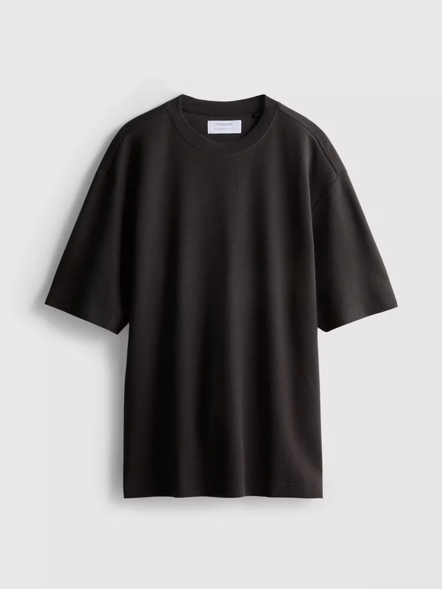 T-shirt quadrada com textura