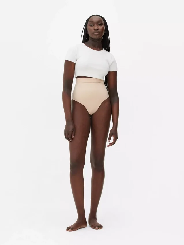 Tanga de cintas modeladoras sem costuras de cintura alta
