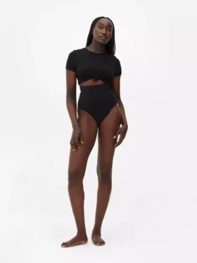 Tanga de cintas modeladoras sem costuras de cintura alta