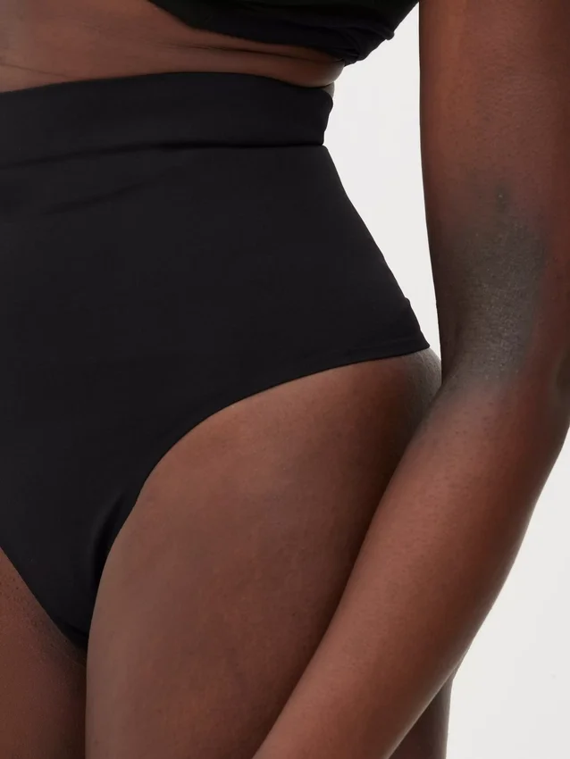 Tanga de cintas modeladoras sem costuras de cintura alta