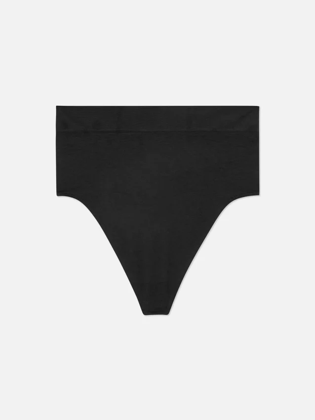Tanga de cintas modeladoras sem costuras de cintura alta